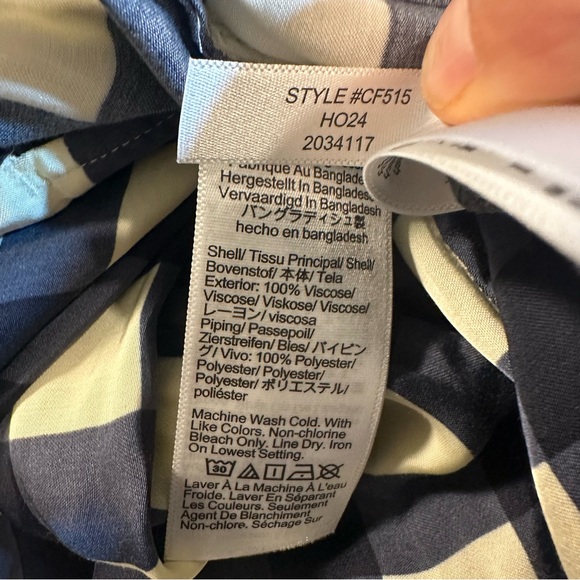 J. Crew Size XXS Navy Gingham Soft Shine Pajamas Set Jammies Sleepwear - Picture 9 of 10